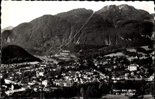 Ak Bad Ischl in Oberösterreich, Panorama, Kattrin-Alpe, Seilbahn, Talstation