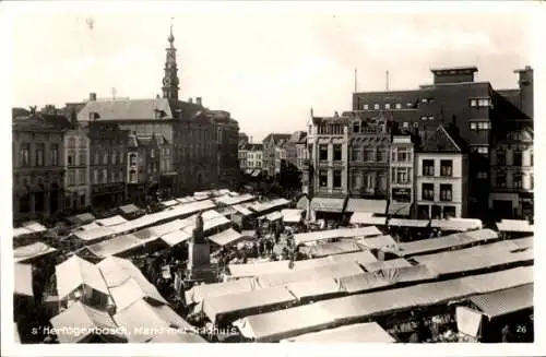 Ak 's Hertogenbosch Nordbrabant Niederlande, Marktplatz