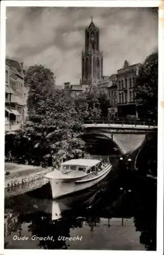 Ak Utrecht Niederlande, Oude Gracht