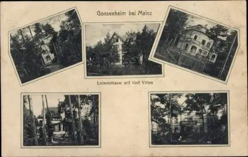 Ak Gonsenheim Mainz Rhein Pfalz, Luisenstraße, Villen