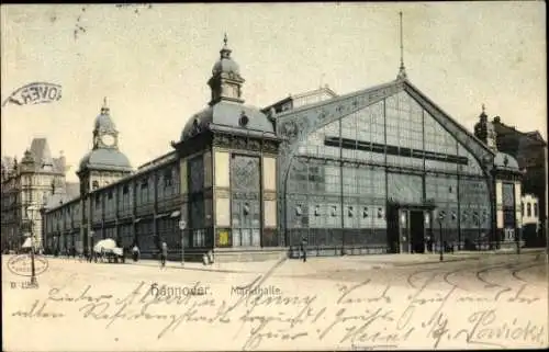 Ak Hannover in Niedersachsen, Blick auf die Markthalle