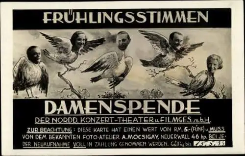 Ak Frühlingsstimmen, Damenspende Norddeutsche Konzert-Theater und Film GmbH, Arnold Mocsigay