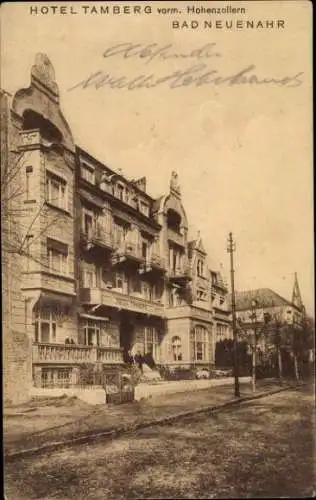 Ak Bad Neuenahr Ahrweiler Rheinland Pfalz, Hotel Tamberg vorm. Hohenzollern