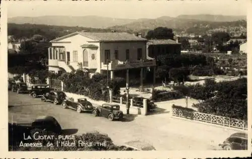 Ak La Ciotat Bouches du Rhône, Strand, Hotel Rose-The