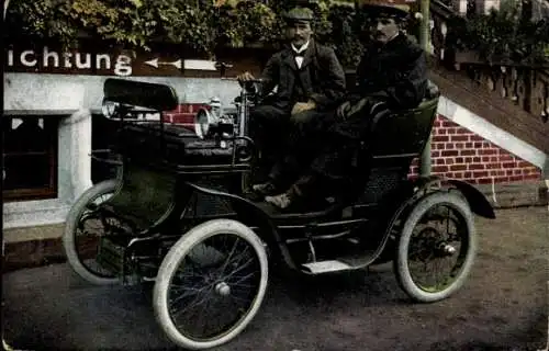 Ak Auto, Automobil, Zwei Männer