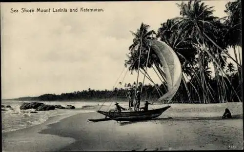 Ak Ceylon Sri Lanka, Sea Shore Mount Lavinia and Katamaran