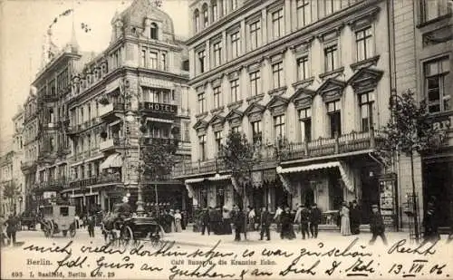 Ak Berlin Mitte, Unter den Linden, Ecke Friedrichstraße, Café Kranzler