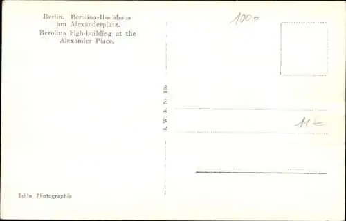 Ak Berlin Mitte, Blick auf das Berolina Kaufhaus am Alexanderplatz