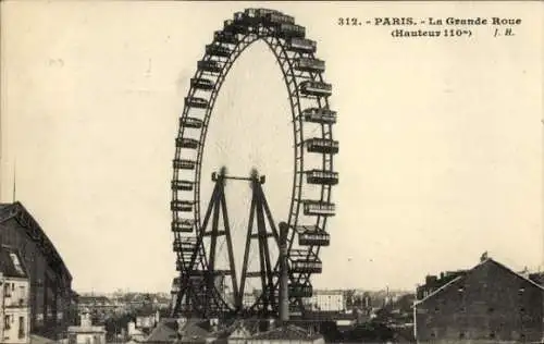 Ak Paris VII, Das Riesenrad