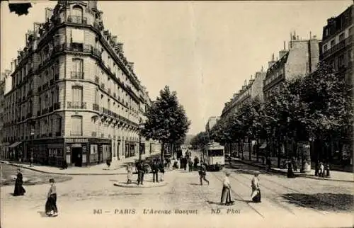 Ak Paris VII. Viertel Palais Bourbon, L’Avenue Bosquet