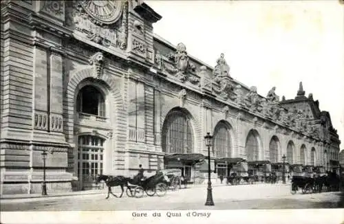 Ak Paris, Bahnhof Quai d'Orsay, Part am Bahnhof