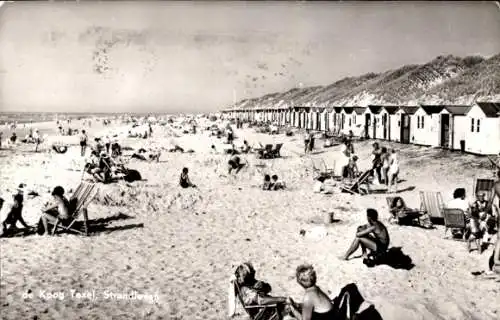 Ak De Koog Texel Nordholland Niederlande, Strandleben