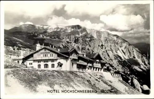 Ak Niederösterreich, Hotel Hochschneeberg