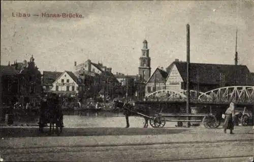 Ak Liepaja Libau Lettland, Hansabrücke
