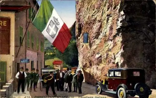 Ak Grimaldi di Ventimiglia Liguria, Frontiera Italiana
