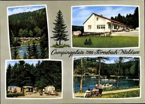 Ak Fornsbach Murrhardt in Württemberg, Campingplatz 7166 Fornsbach Waldsee, Haus, Wohnwagen