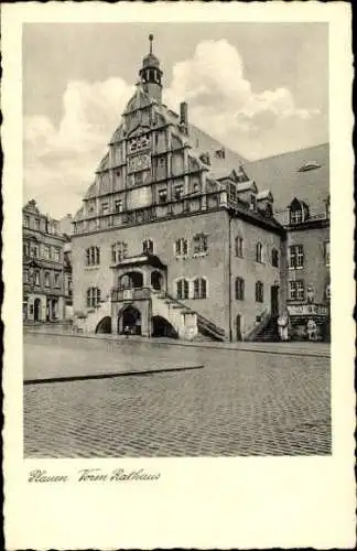 Ak Plauen im Vogtland, Vorm Rathaus