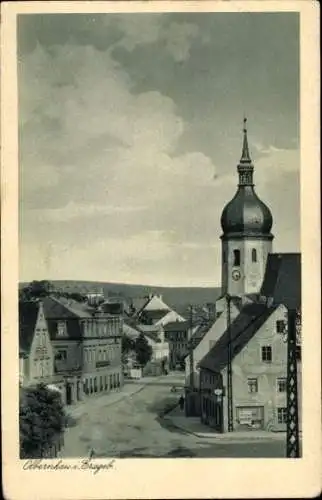 Ak Olbernhau Erzgebirge, Gesamtansicht, Turm