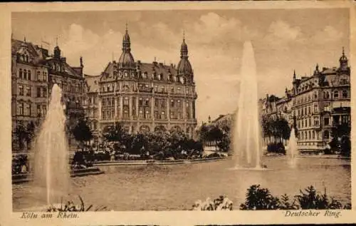 Ak Köln am Rhein, Deutscher Ring, Springbrunnen