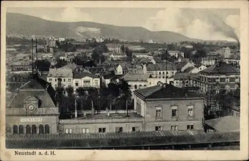 Ak Neustadt an der Haardt Neustadt an der Weinstraße, Panorama, Bahnhof