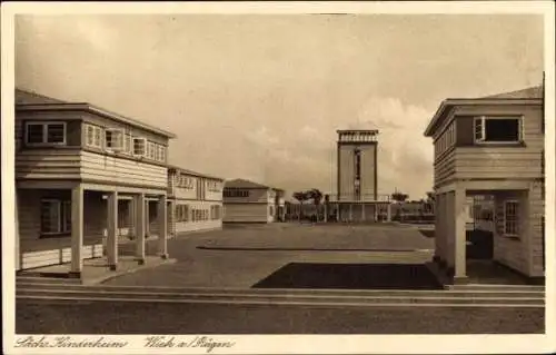 Ak Wiek auf Rügen, Sächsisches Kinderheim, Blick vom Bollwerk