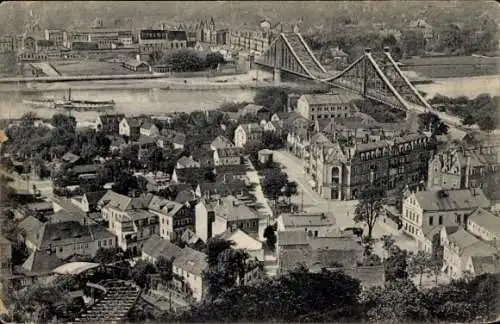 Ak Dresden Loschwitz, Blick von der Loschwitzhöhe, Brücke, Blasewitz