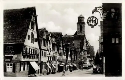 Ak Dinkelsbühl in Mittelfranken, Segringerstraße, Dreimohrenschild