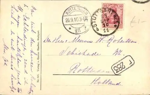 Ak Stuttgart in Württemberg, Anlagensee, Schloss