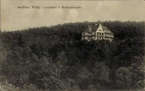 Ak Aachen in Nordrhein Westfalen, Aachener Wald, Logierhaus beim Waldschlösschen