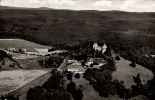 Ak Sababurg Beberbeck Hofgeismar in Hessen, das Dornröschenschloss der Gebr. Grimm, Panorama