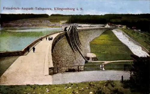 Ak Klingenberg im Erzgebirge Sachsen, Friedrich August Talsperre