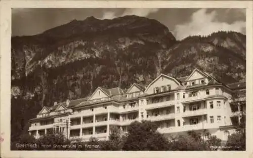 Ak Garmisch Partenkirchen in Oberbayern, Hotel Sonnenbühl m. Kramer