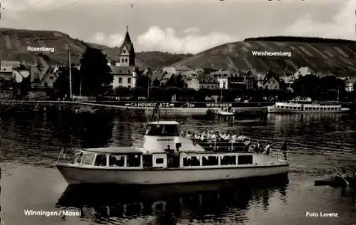 Ak Winningen an der Mosel, Wasserbus Winningen, Rosenberg, Weinhexenberg