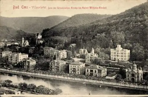 Ak Bad Ems an der Lahn, Villenviertel