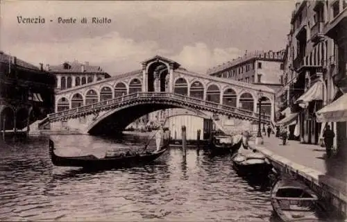 Ak Venezia Venedig Veneto, Ponte di Rialto
