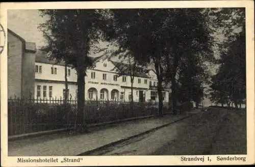 Ak Sønderborg Sonderburg Dänemark, Strandvej I, Missionshotellet Strand