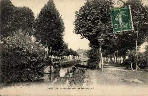 Ak Hesdin Pas de Calais, Boulevard de Sabastopol