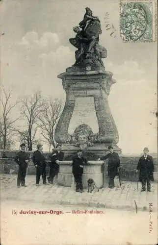Ak Juvisy sur Orge Essonne, Belles-Fontaines