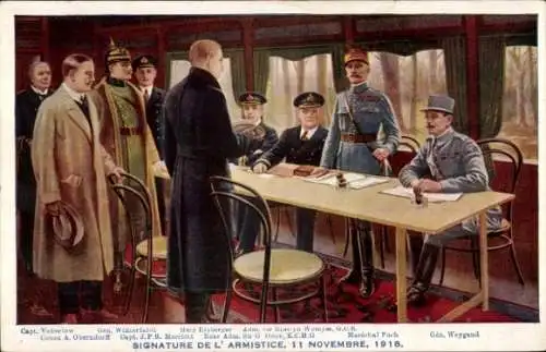 Ak Foret de Compiegne Oise, Signature de l&#39;Armistice 1918, Wagon du Marechal Foch