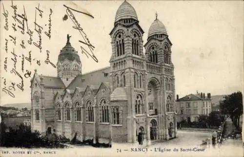 Ak Nancy Meurthe et Moselle, L'Eglise du Sacre-Coeur