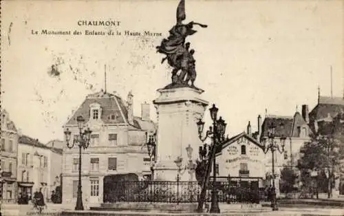 Ak Chaumont Haute-Marne, Le Monument des Enfants de la Haute Marne