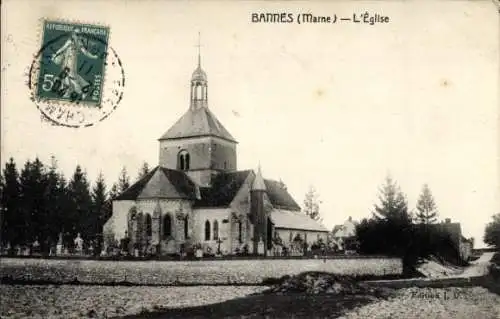 Ak Bannes Marne, L'Eglise