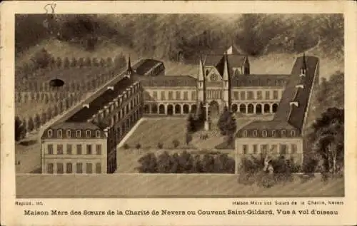 Ak Nevers Nièvre, Maison Mere des Soeurs de la Charite de Nevers ou Couvent Saint Gildard