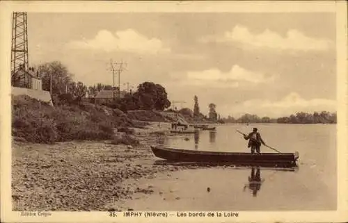 Ak Curty par Imphy Nievre, Les bords de la Loire