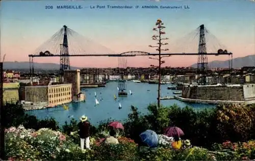 Ak Marseille Bouches du Rhône, Le Pont Transbordeur