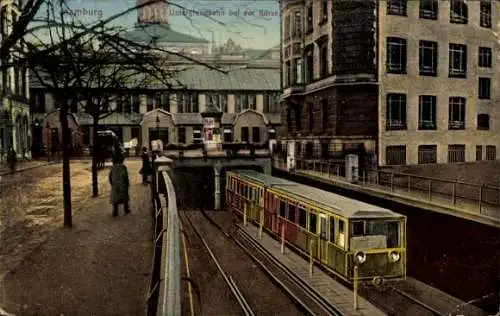 Ak Hamburg, Untergrundbahn bei der Börse, U Bahn