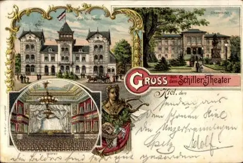 Litho Kiel in Schleswig Holstein, Schiller-Theater, Innenansicht, Universität