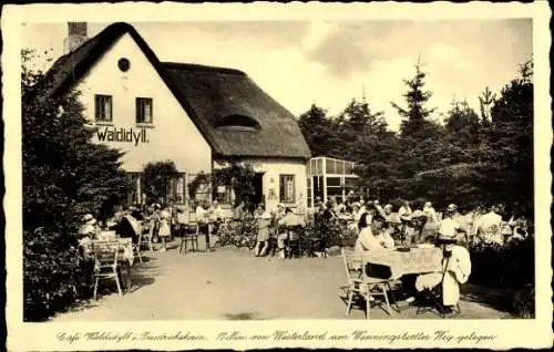Ak Westerland auf Sylt, Café Waldidyll im Friedrichshain, am Wennigstedter Weg
