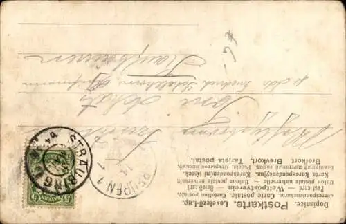 Handgemalt Ak Landschaft, Berge, Bäume