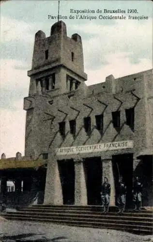 Ak Weltausstellung Brüssel 1910, Pavillon Französisch Westafrika
